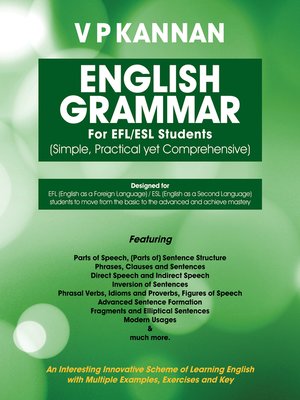 cover image of English Grammar For EFL/ESL Students (Simple, Practical yet Comprehensive)